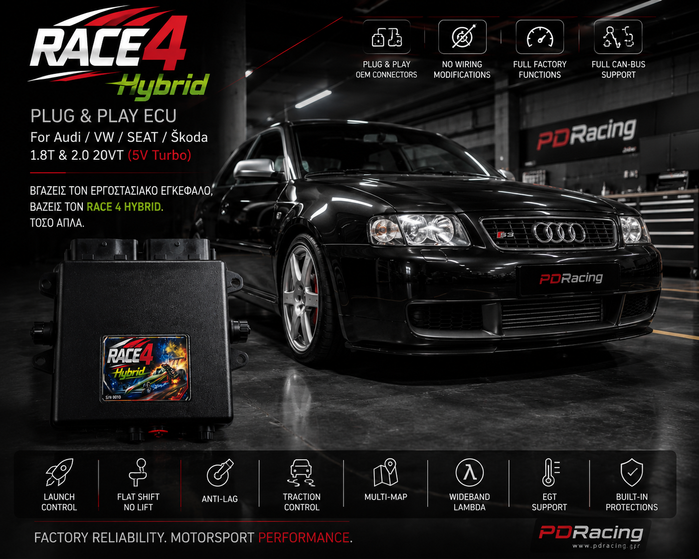 RACE 4 Hybrid Plug & Play AUDI VW SEAT SKODA